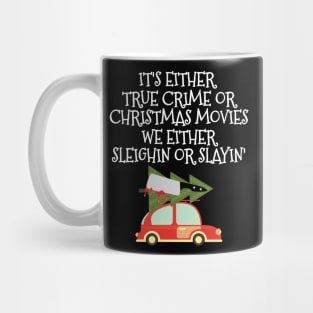 Funny True Crime Horror Christmas Movies Fan Mug